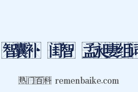 智囊补·闺智·孟昶妻组词是什么意思的图片